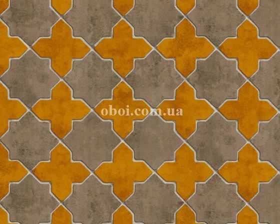 Вінілові обои  New Walls арт. 37421-2, цвет Жовтий, рисунок Абстрактний / геометрія