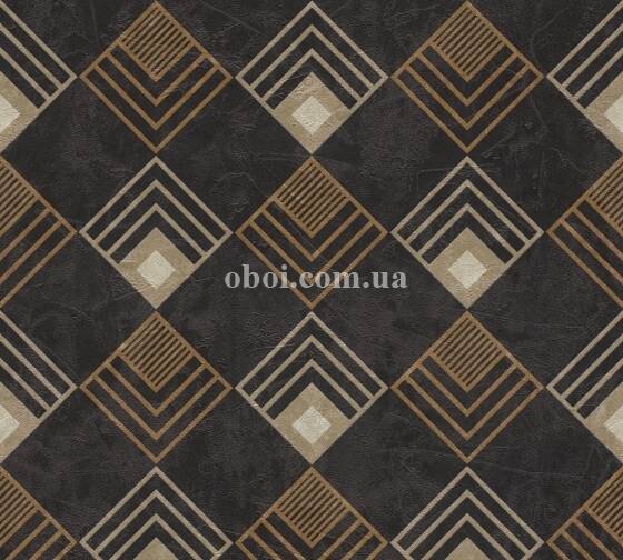 Вінілові шпалери AS Creation  арт. 1034115, колір Чорний, рисунок Абстрактний / геометрія
