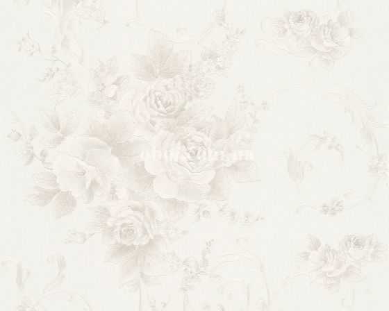 Флизелиновые шпалери AS Creation  арт. 643044, колір Белый, рисунок Цветочный