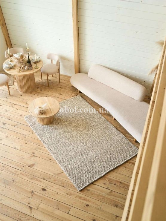 Ковер на пол Rugs Palace из материала Шерсть, Коттон, цвет: Бежевый, Молочный в интерьере