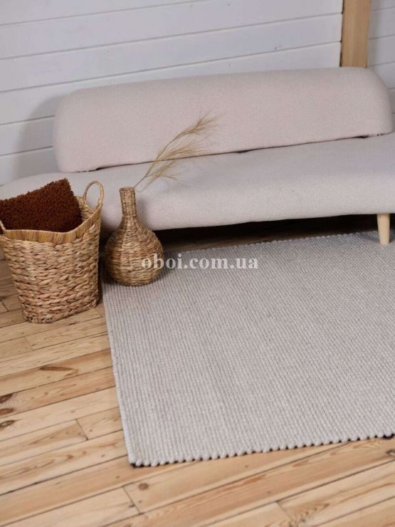 Ковер на пол Rugs Palace из материала Шерсть, Коттон, цвет: Бежевый в интерьере