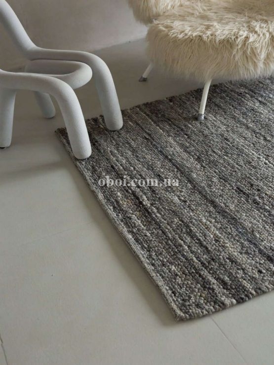 Ковер на пол Rugs Palace из материала Шерсть, Коттон, цвет: Антрацит в интерьере