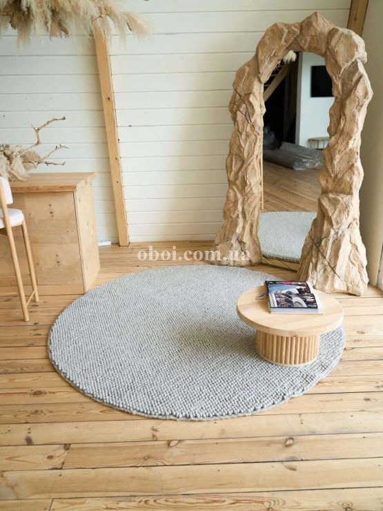 Ковер на пол Rugs Palace из материала Шерсть, Коттон, цвет: Серебро в интерьере